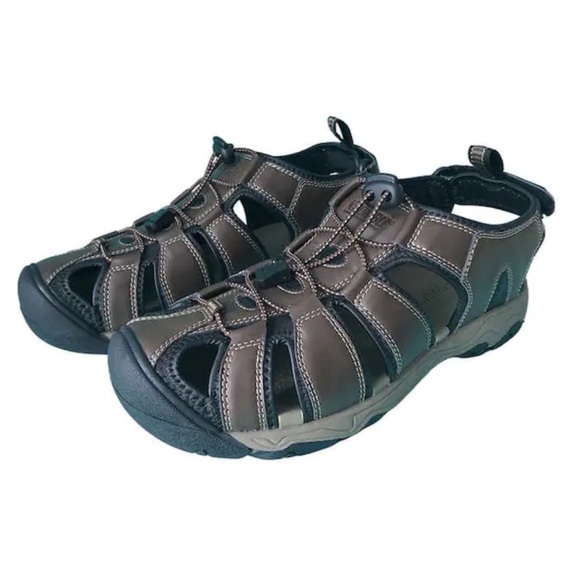 NWT KHOMBU MEN Closed Toe Sandal BROWN size 10 - Picture 1 of 4